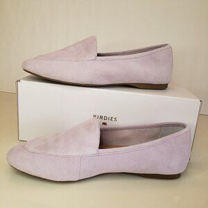 Birdies The Vesper lilac suede leather loafers size 6 with box, a few scuffs